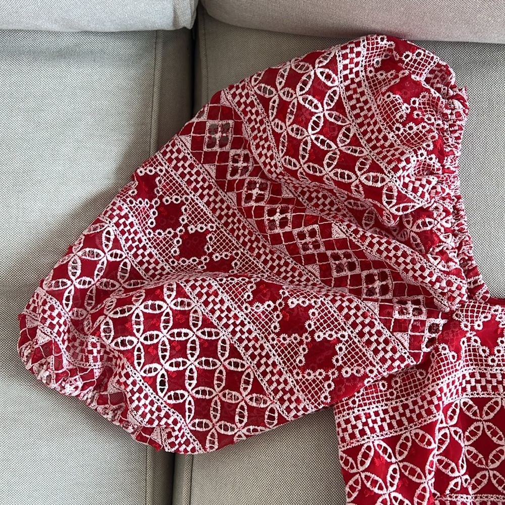 Antonio Melani Red Patterned Blouse - image 2